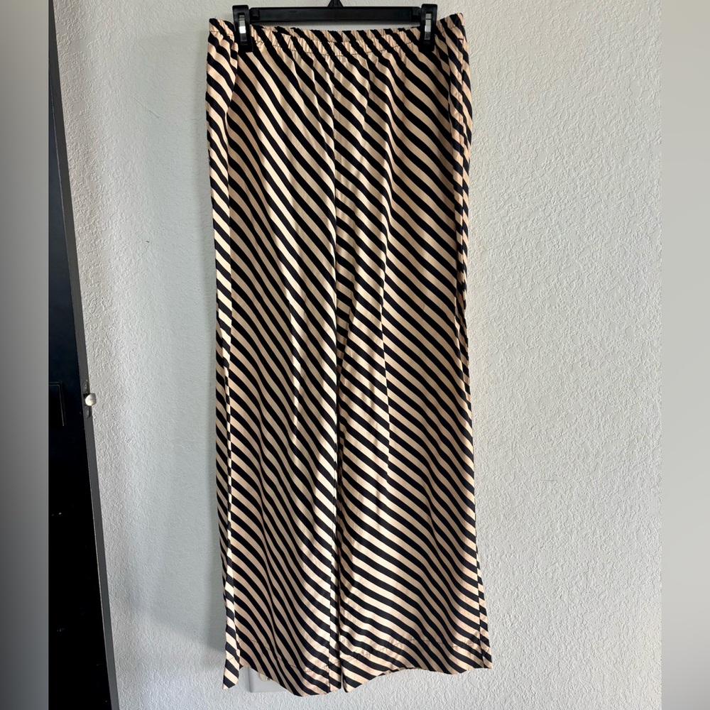 a new day Black and Tan Striped Wide Leg Pants
